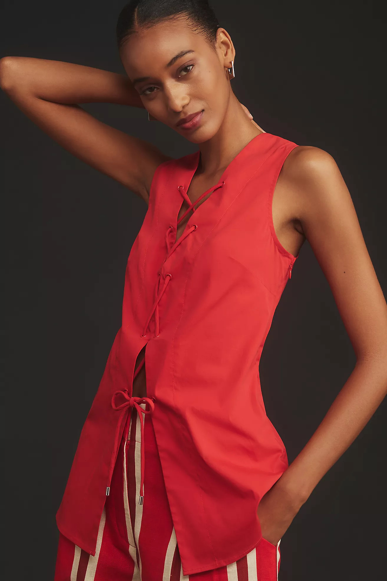 Simon Miller Lacey Poplin Tie Top | Anthropologie (US)