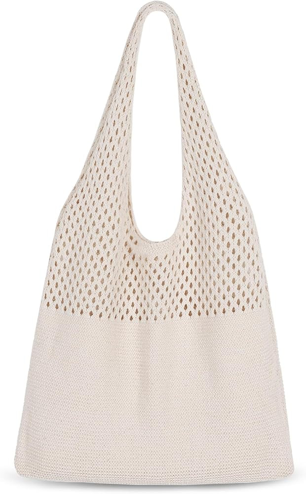 Sightor Crochet Tote Bag, Mesh Beach Bag Knit Summer Hobo Bag Vacation Boho Tote Bag for Women | Amazon (US)