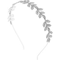 Silver Glitter Leaf Headband | Claire's (UK)