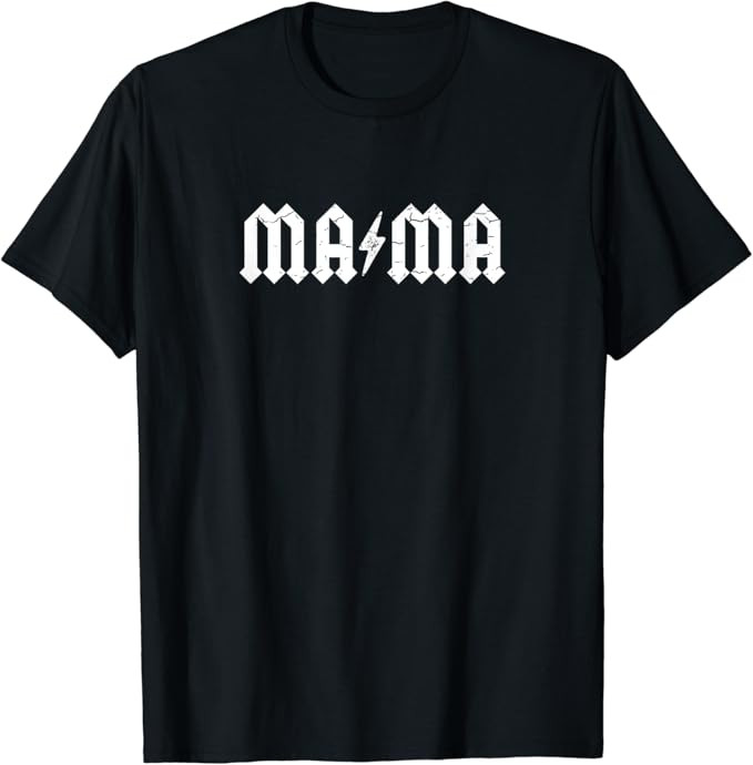 Hard Rock Mom - Mama Lightning Bolt T-Shirt | Amazon (US)