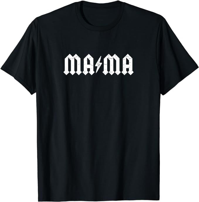 Hard Rock Mom - Mama Lightning Bolt T-Shirt | Amazon (US)