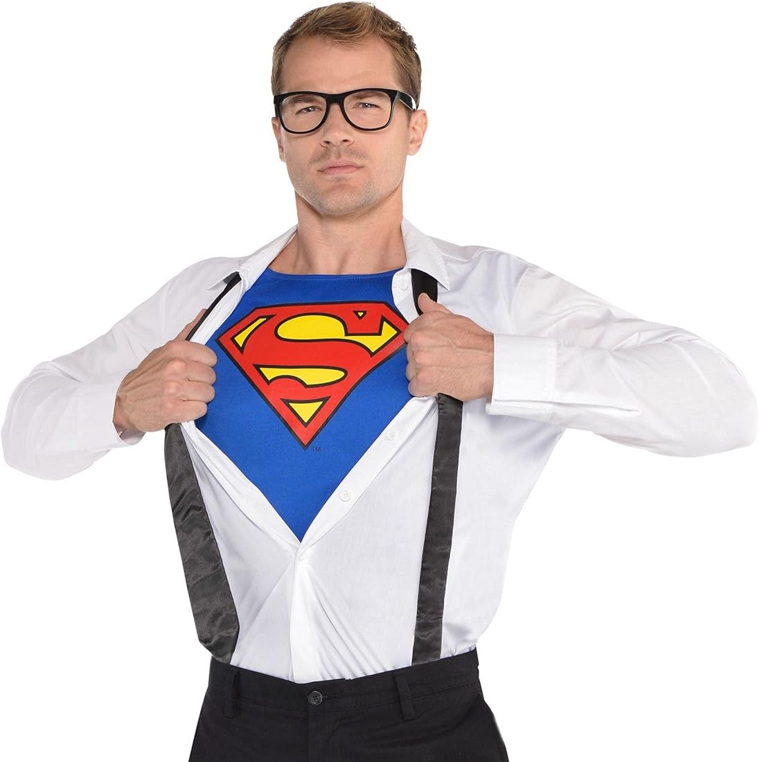 Amazon.com: Suit Yourself Clark Kent Halloween Costume for Men, Superman, Standard Size, with Shi... | Amazon (US)