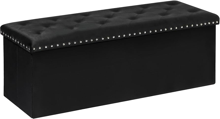 B FSOBEIIALEO Storage Ottoman Bench, Folding Tufted Ottomans with Storage, Extra Large 140L Stora... | Amazon (US)