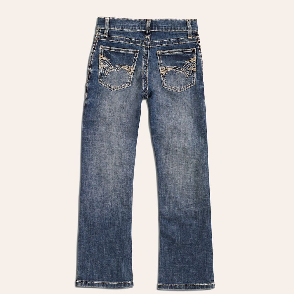 Wrangler 20X Boys' Midland Medium Wash Slim Fit Stretch Vintage Boot Cut Jean (8-16) | Cavender's
