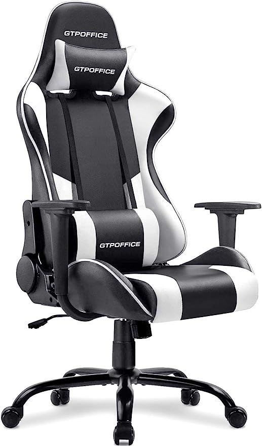 Gaming Chair Massage Office Computer Racing Chair for Adult Reclining Adjustable Swivel Leather C... | Amazon (US)