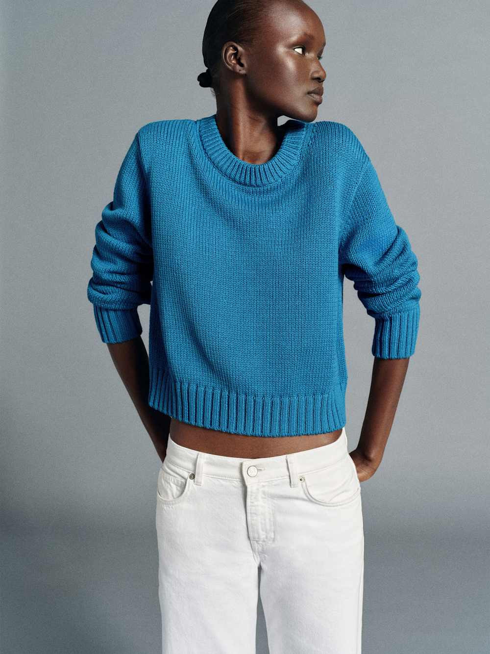 Eleni Cotton Crew Sweater | Reformation (Global)