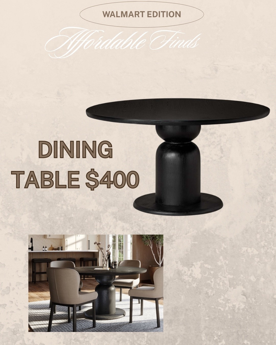 Affordable dining table $400 #diningtable #roundtable #blacktable 

#LTKSaleAlert #LTKHome #LTKmorningroutine