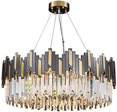 LITFAD Wavy Prismatic Crystal Hanging Lamp Postmodern 8-Light Dining Room Ceiling Chandelier LED ... | Amazon (US)
