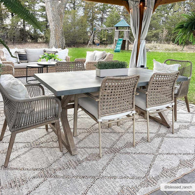 Nyla Bone & Tan Textured Performance Rug - Clearance | Boutique Rugs