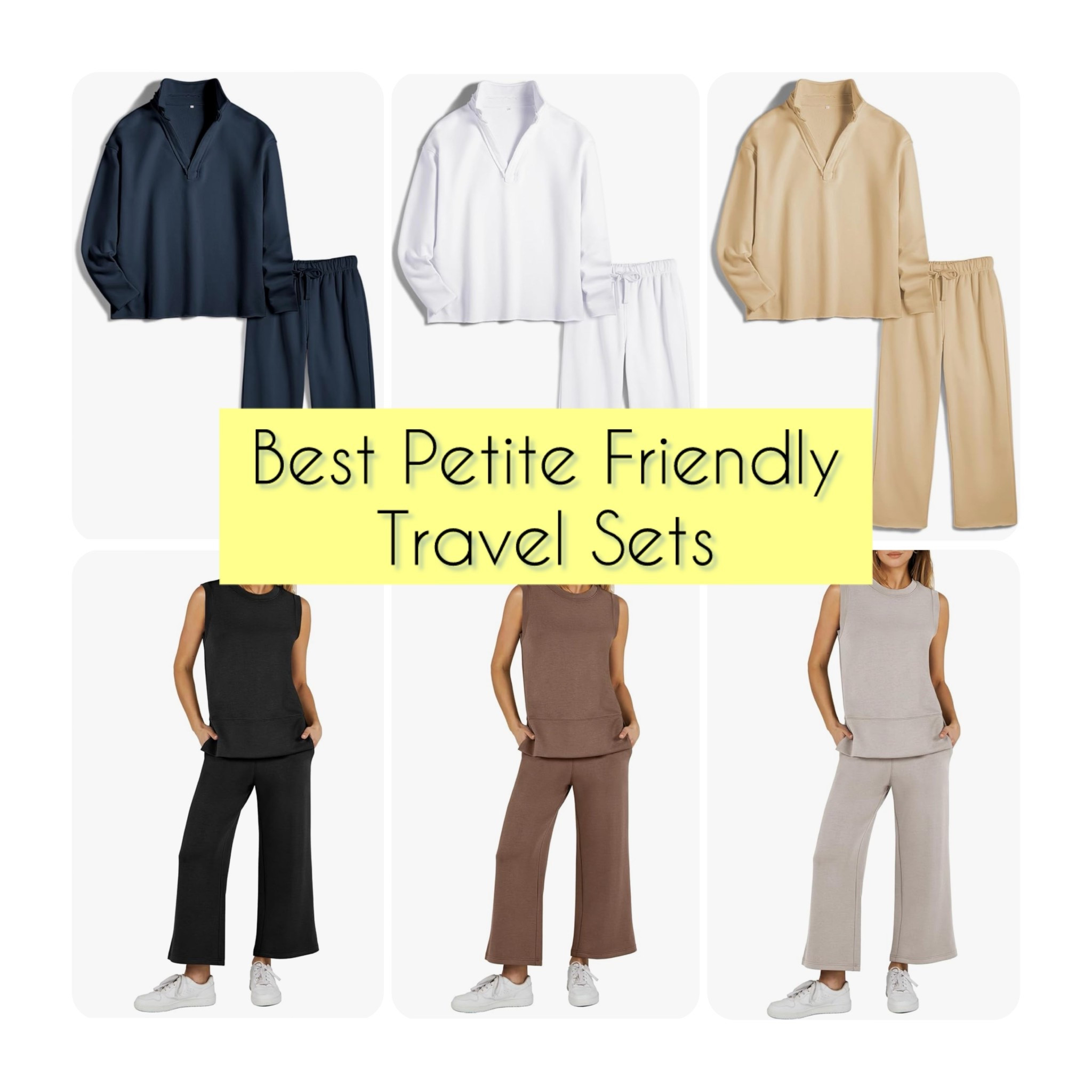 I own both of these sets in multiple colors.  I am 5ft tall/25 inseam and both sets fit me full length. 

#LTKFindsUnder50 #LTKPetite #LTKOver40