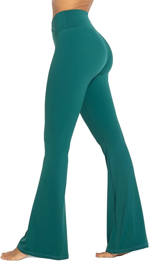 Sunzel Womens Flare Leggings with Tummy Control Crossover Waist and Wide Leg | Amazon (US)