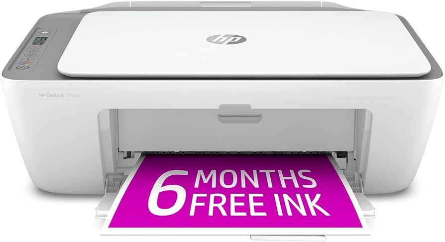 HP DeskJet 2755e Wireless Color All-in-One Printer with bonus 6 months Instant Ink (26K67A) | Amazon (US)