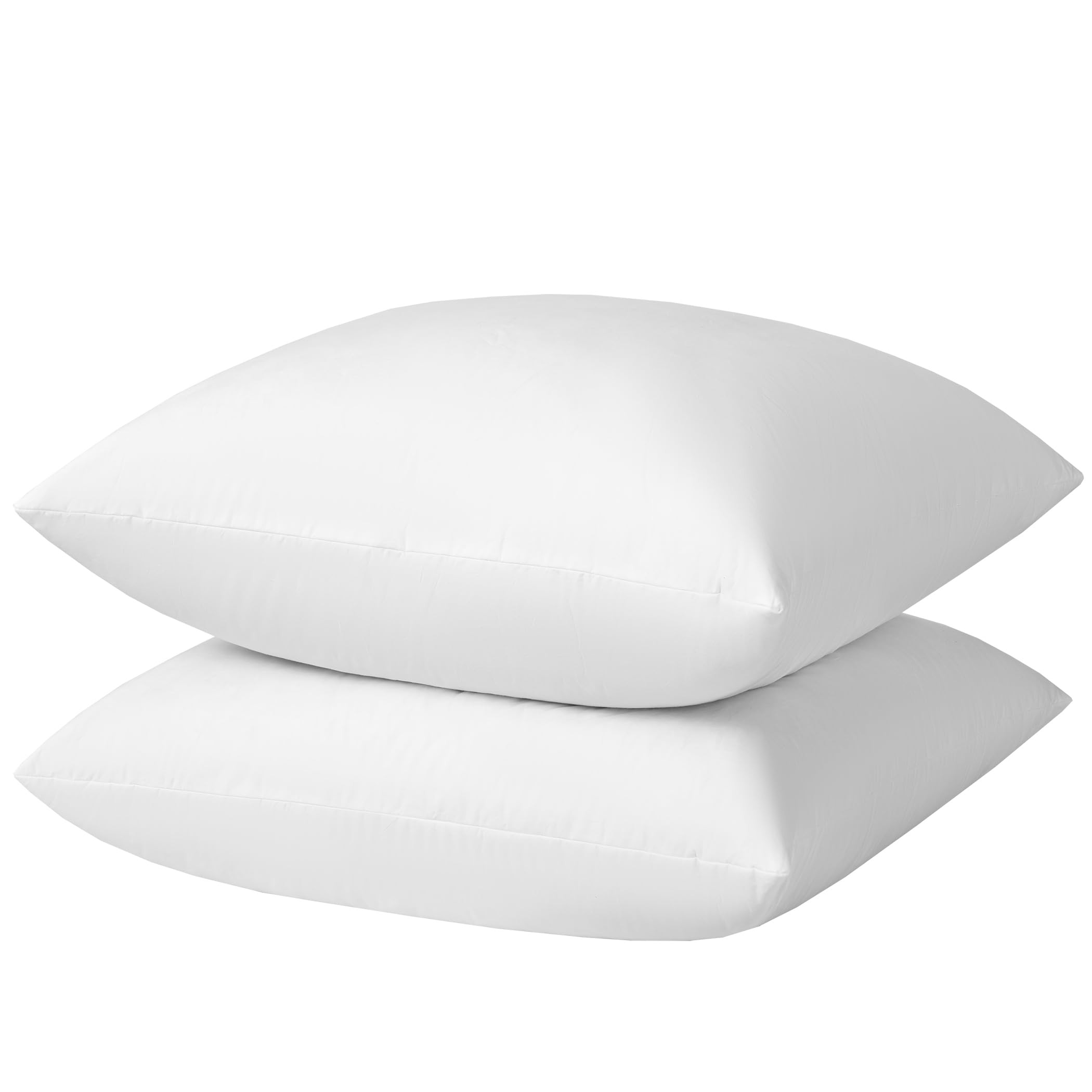 Euro Pillow Inserts 28x28 - Down Feather Pillow Inserts-Cotton Fabric-Set of 2-White. | Amazon (US)