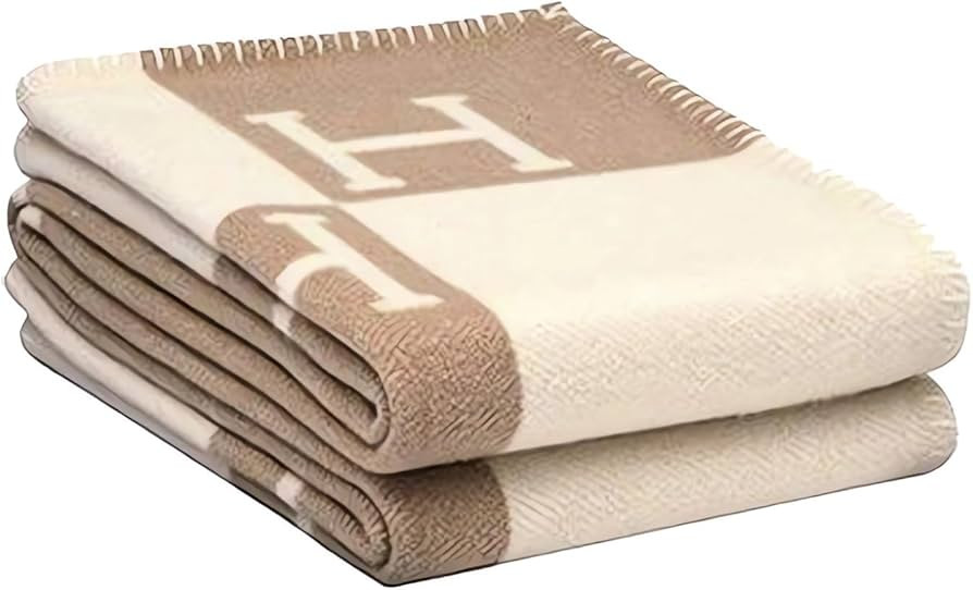 Lightweight H Letter Fleece Blanket Soft Portable Blanket Sofa Blanket | Amazon (US)