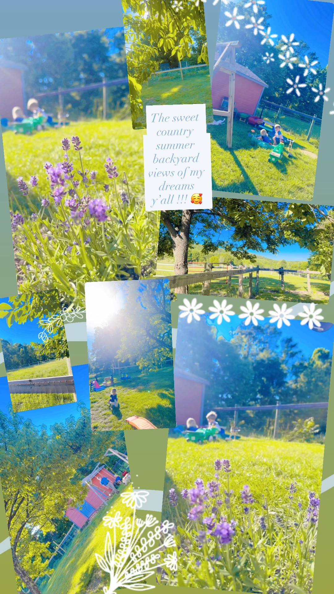 The sweet country summer backyard views of my dreams y’all !!! 🥰