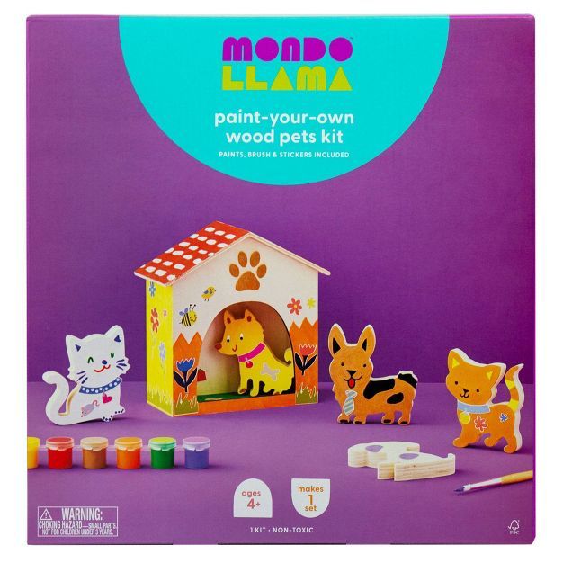 Paint-Your-Own Wood Pets Kit - Mondo Llama&#8482; | Target