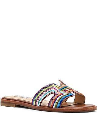 Steve Madden Hadyn Sequin Embellished Flat Slide Sandals - 6.5 | Dillard's