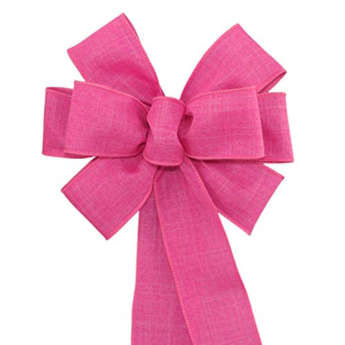 Hot Pink Rustic Wreath Bow - Spring Easter Bow by Package Perfect Bows – Made in USA (8 inch bo... | Amazon (US)