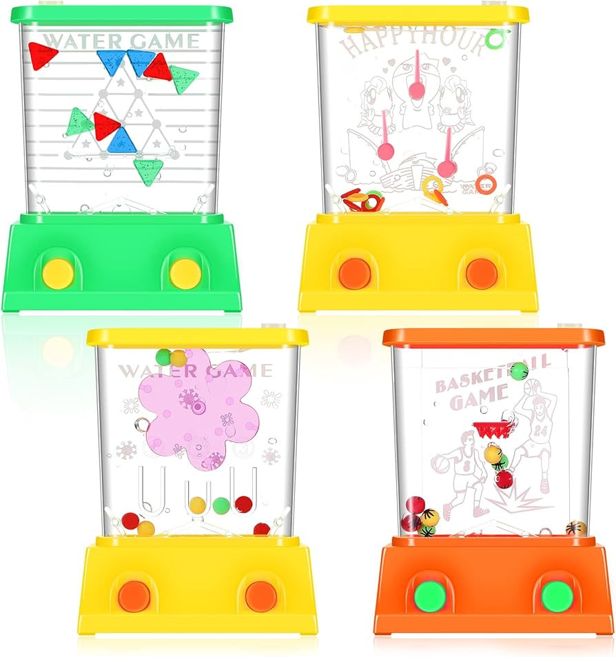 4 Pieces Handheld Water Game Arcade Water Ring Water Tables for Beach Toys Party Favor Fish Rings... | Amazon (US)