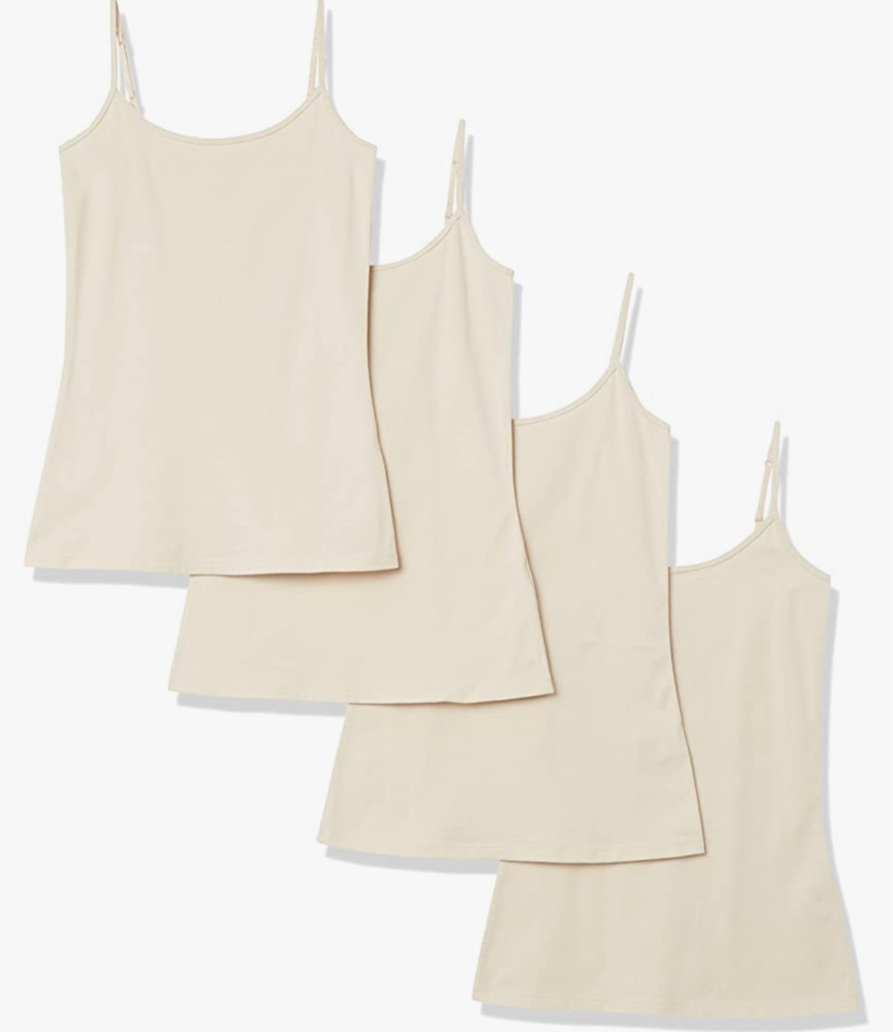 The best layering tank tops from Amazon! I bought these is an XS, Ivory. I also have them in white and gray. 

About:
- Amazon brand
- Close-but-comfortable slim fit
- Lightweight jersey cotton blend with stretch
- Adjustable straps

Amazon Essentials: “focused on creating affordable, high-quality, and long-lasting everyday clothing you can rely on. Our line of women's apparel includes cashmere sweaters, fleece and down jackets, and more, including plus-size options. Our consistent sizing takes the guesswork out of shopping, and each piece is put to the test to maintain the highest standards in quality and comfort.”

#LTKunder50 #LTKFind #LTKfit
