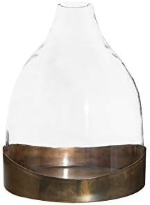 Creative Co-Op Decorative Glass Cloche with Metal Tray, Clear and Copper | Amazon (US)