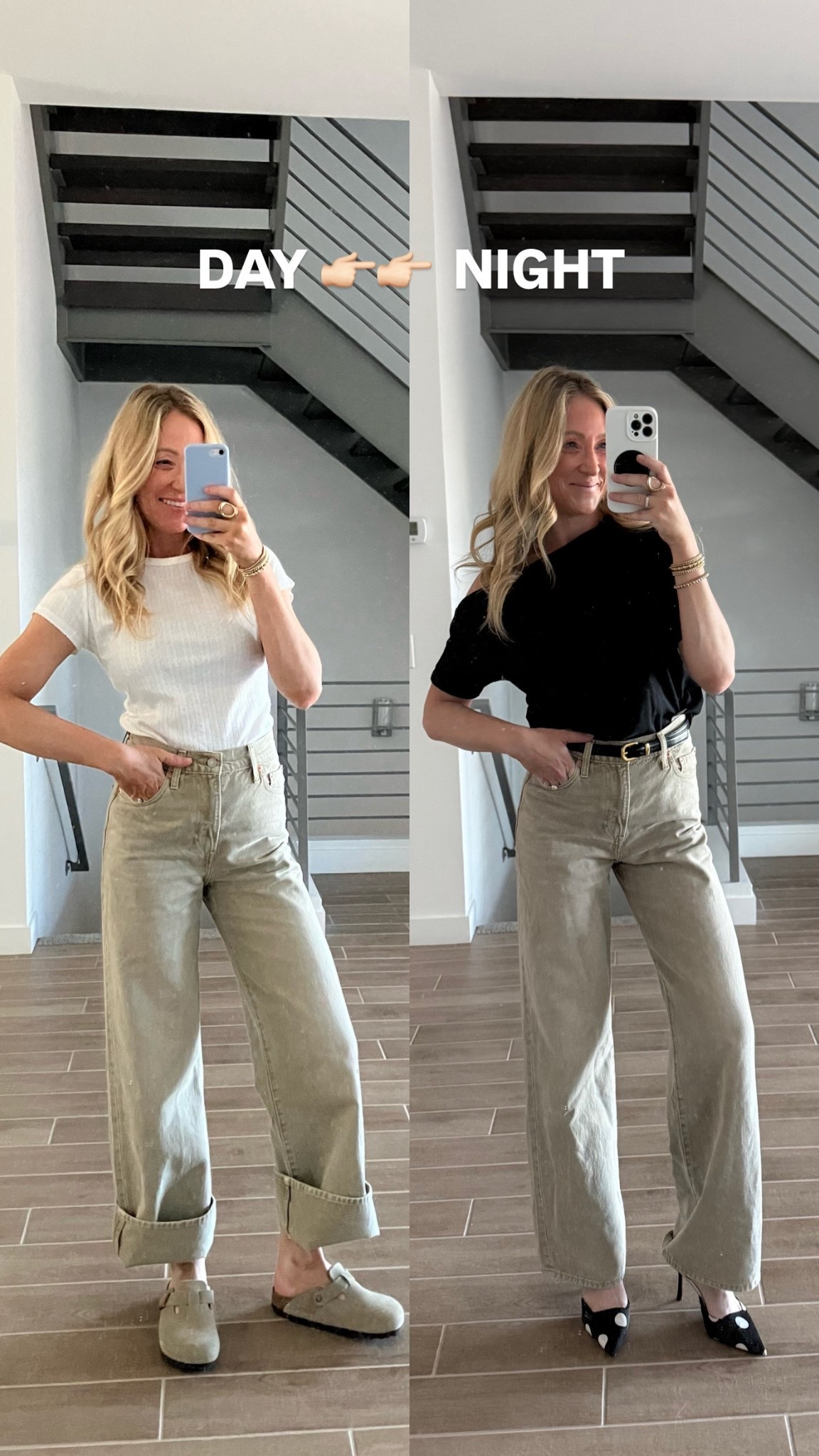 Love these Levi’s- just size up one for this fit! The white tee is only $8 and I’m wearing M and the black one shoulder tee is $45 I’m wearing size XS! 

#LTKdayinmylife #LTKgrwm
