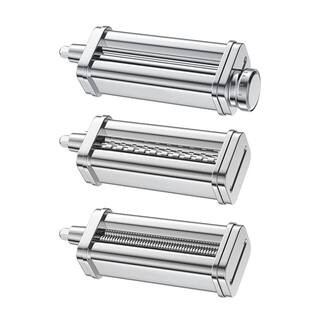 Stainless Steel Pasta Maker Attachment for Stand Mixer, Includes Sheet Roller, Spaghetti and Fettuccine Cutter | The Home Depot