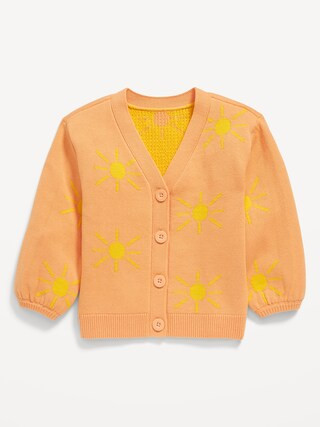 Printed Button-Front Cardigan Sweater for Toddler Girls | Old Navy (US)
