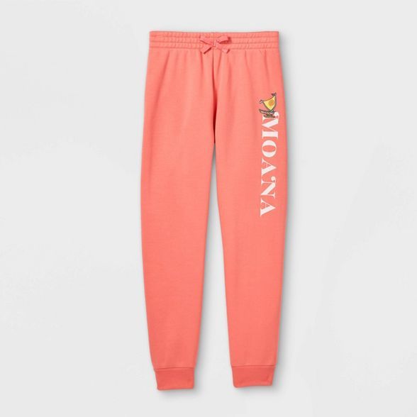 Girls' Disney Moana Jogger Pants - Pink | Target