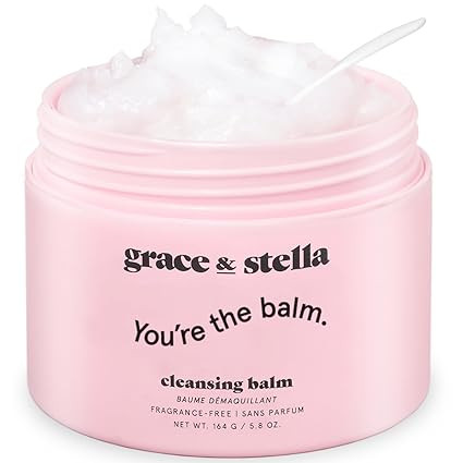 grace & stella Cleansing Balm - Oil-Based Makeup Remover - Gentle & Moisturizing Facial Cleanser,... | Amazon (US)