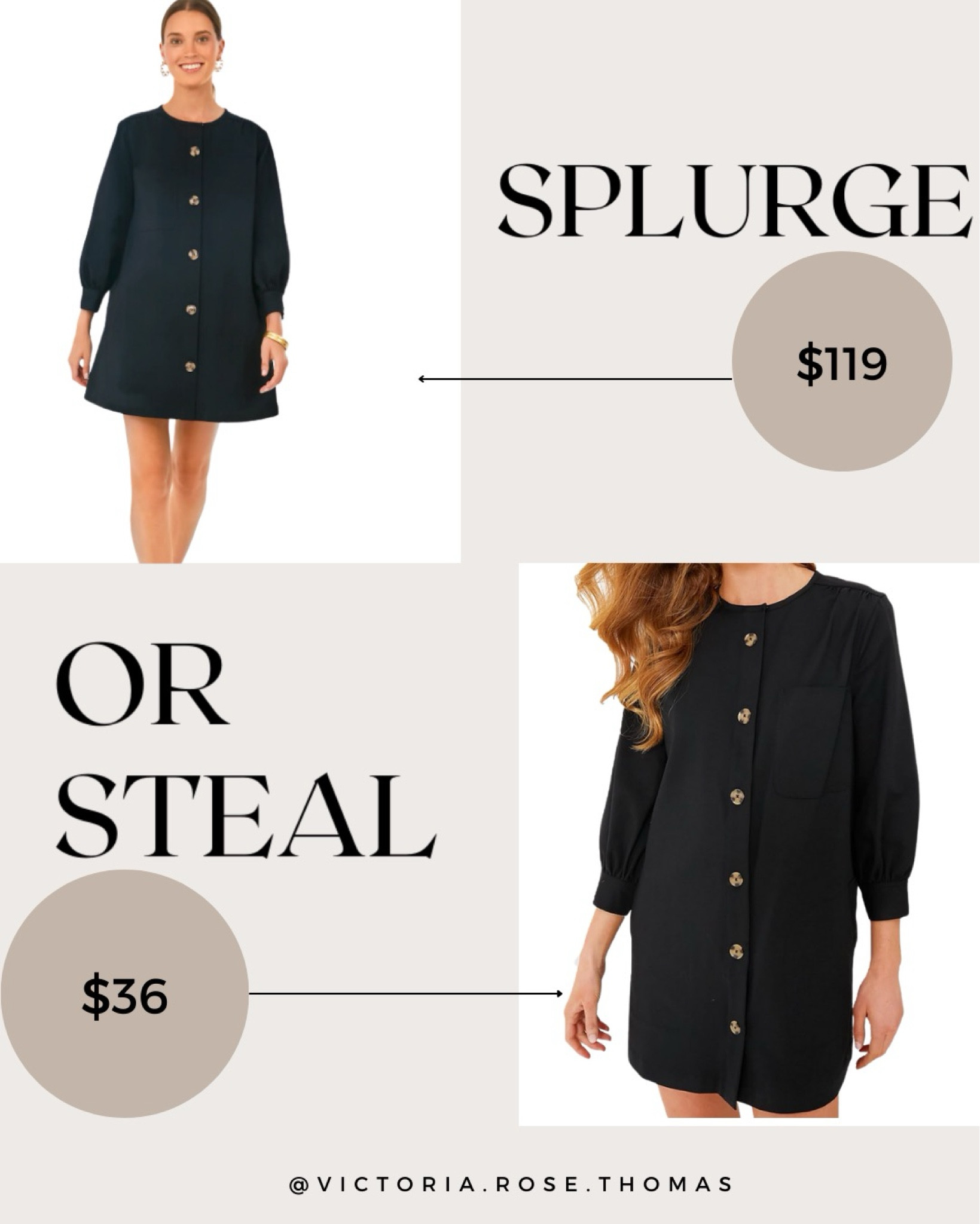 Splurge or steal with this Tuckernuck dupe from Amazon. The Blake dress is absolutely stunning in this black. It has puff sleeves tortoise shell buttons and side pockets


Tuckernuck
Tnuck 
Save
Splurge
deal
Steal
Spend
Looks for less
D*pe
Designer looks
Amazon finds
Amazon fashion
Amazon style
Fall dress
Fall fashion 
Transitional fall
#stylewithnosecrets

#LTKSaleAlert #LTKFindsUnder50 #LTKWorkwear

#LTKFindsUnder50 #LTKSaleAlert #LTKWorkwear