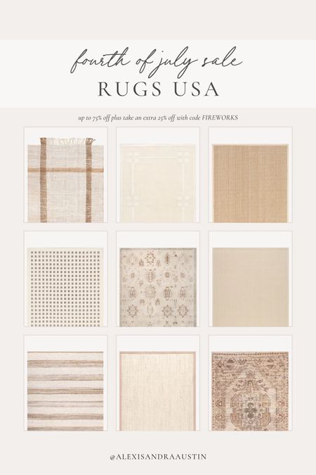 My favorite RugsUSA finds on sale for Fourth of July! Shop these trending neutral area rugs for a summer refresh in any space 

Sale alert, neutral area rug, home finds, deal of the day, summer style, Fourth of July sale, bedroom refresh, living room refresh, neutral home, aesthetic finds, RugsUSA, shop the look!

#LTKSaleAlert #LTKHome #LTKStyleTip