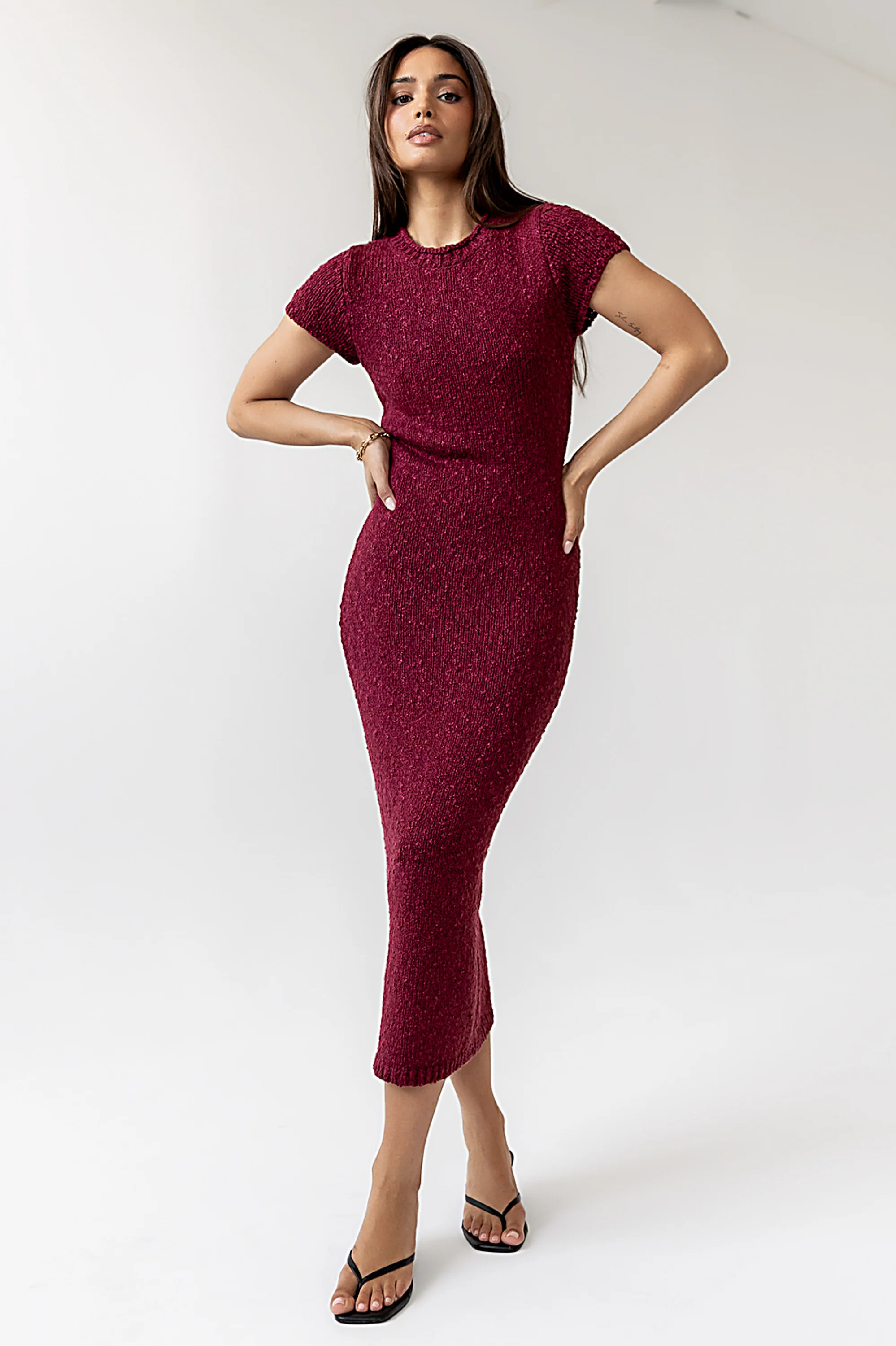 Hadley Knit Maxi Dress in Plum | Böhme US