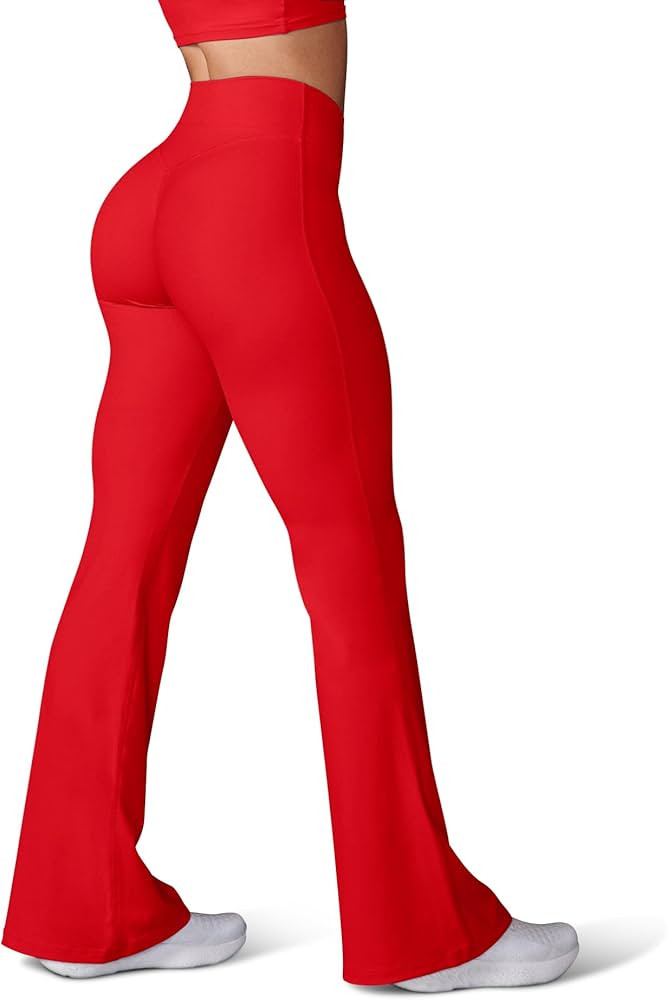 HEGALY Women's Flare Yoga Pants - Crossover Flare Leggings High Waisted Tummy Control Workout Cas... | Amazon (US)