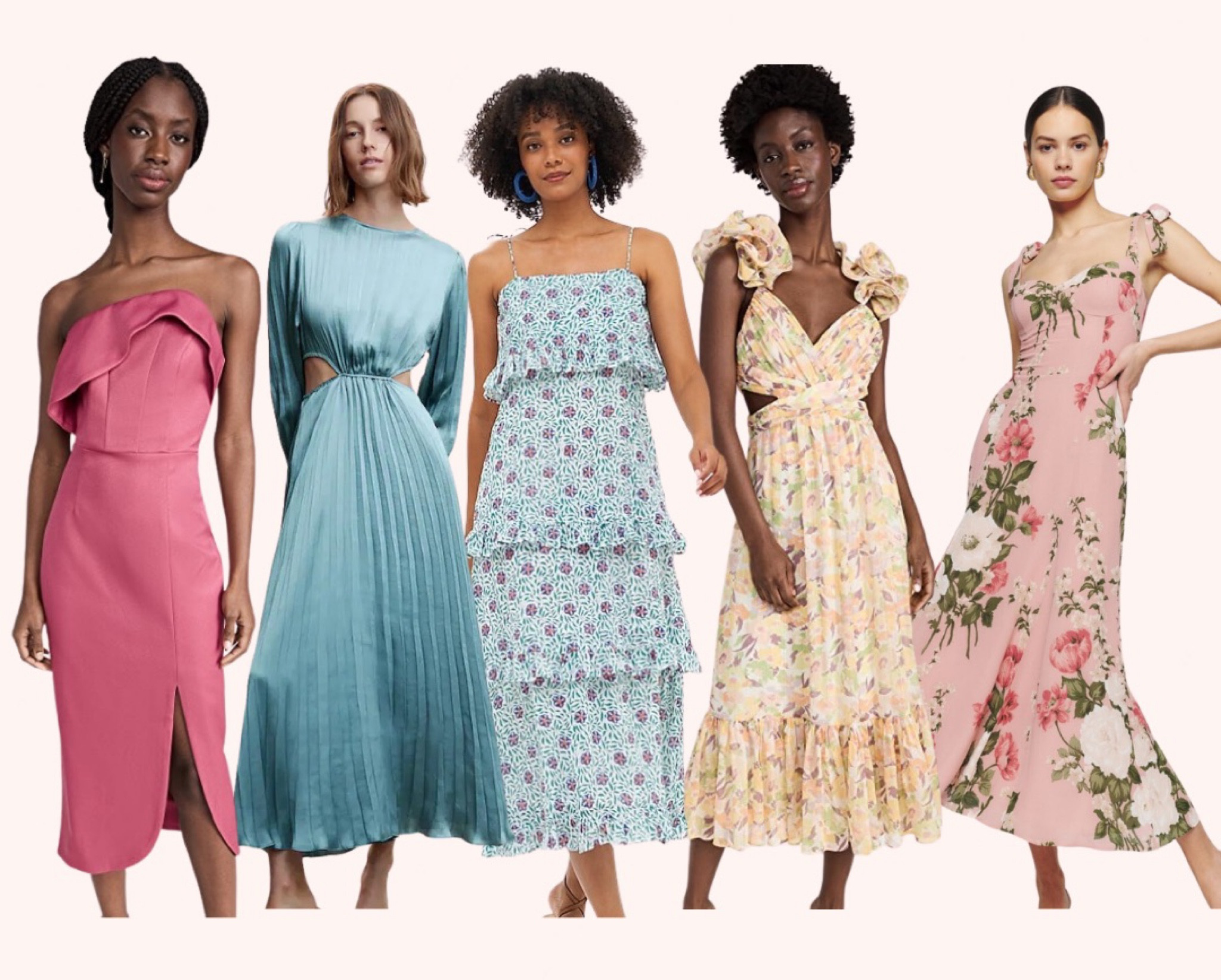 Wedding guest dress. Formal attire. Beach wedding. Destination wedding. Spring wedding. Summer wedding. Floral wedding guest dress. Strapless dress. 
.
.
… 

#LTKstyletip #LTKwedding #LTKtravel