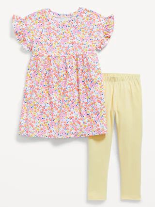 Flutter-Sleeve Dress & Leggings Set for Toddler Girls | Old Navy (US)