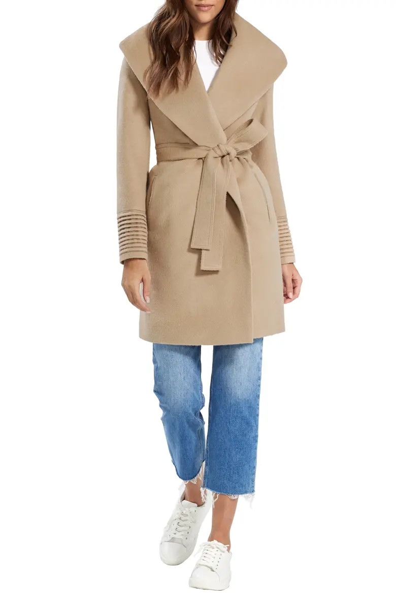 Shawl Collar Alpaca & Wool Blend Coat | Nordstrom