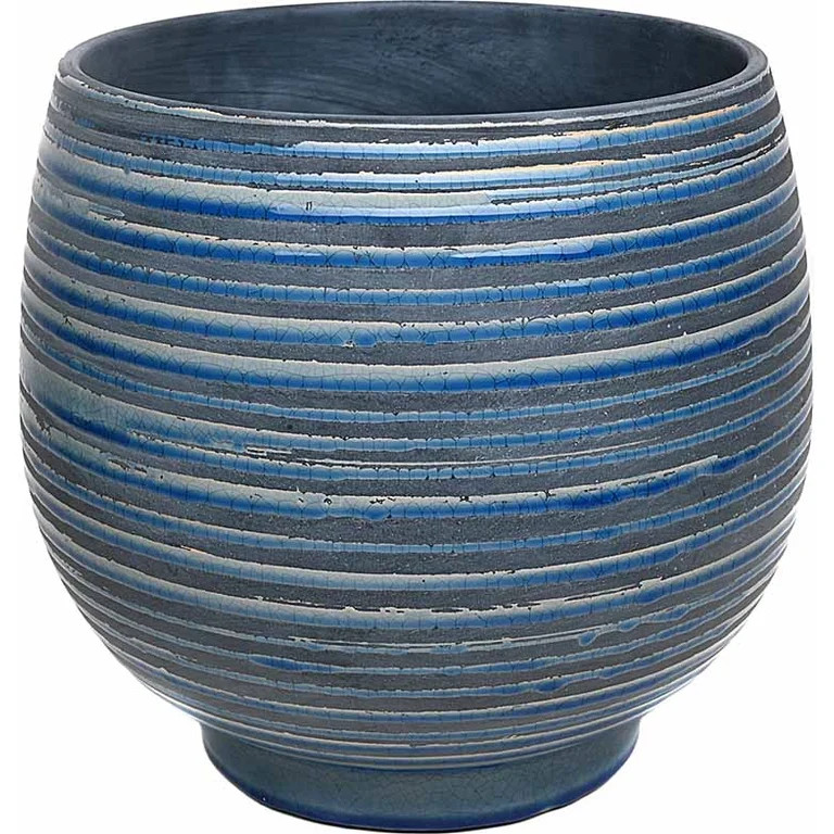 Better Homes & Gardens 12" Blue Lynlee Ceramic Planter Blue | Walmart (US)