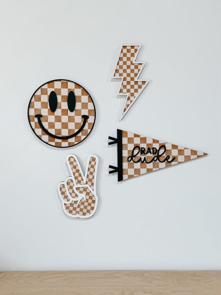 Cool little pieces for your little dude 😎 Snag some cute checker print wall decor pieces for your boys!

#LTKfindsunder50 #LTKkids #LTKstyletip