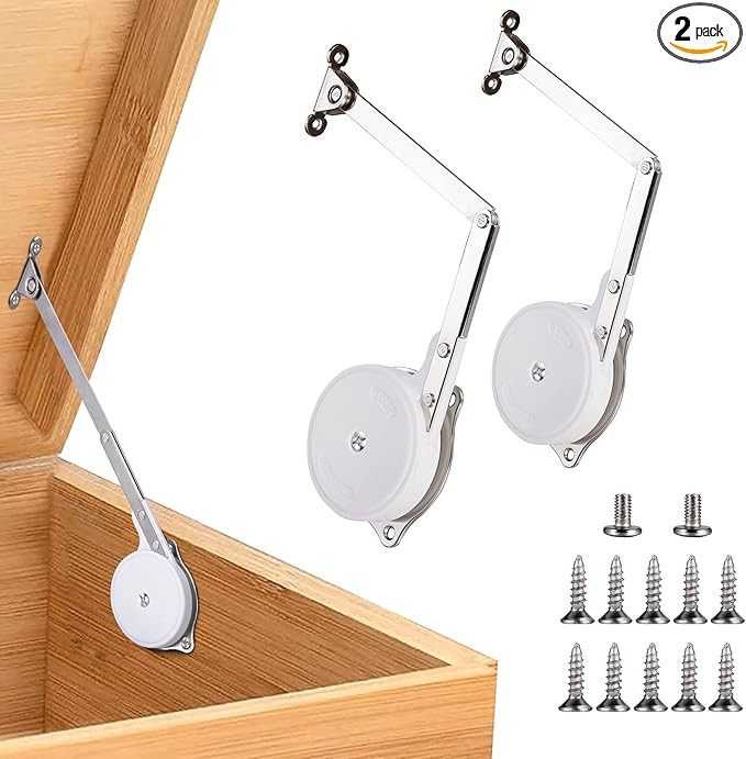 2 Pack | Toys Box Hinges Soft Close - HBL’ Lid Support Hinges Chest Hinges for Wooden Toy Box, ... | Amazon (US)