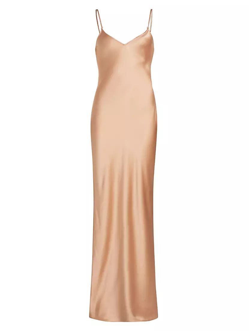 Silk Fitted Maxi Dress | Saks Fifth Avenue