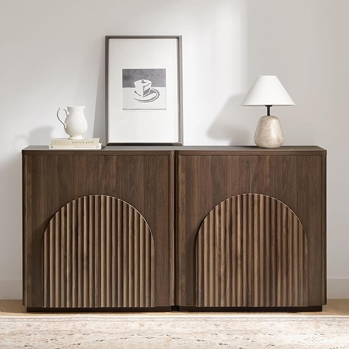 CHITA Sideboard Buffet Cabinet with Storage, Small Storage Cabinet with Doors and Shelves for Liv... | Amazon (US)