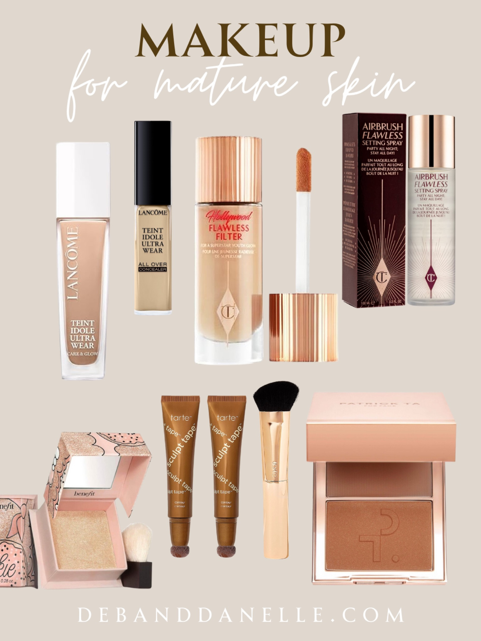 My favorite makeup products for mature skin! #beauty #makeup #over50 #foundation #concealer #tarte #lancome #patrickta 

#LTKover40 #LTKbeauty