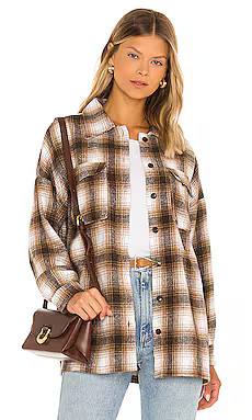 Lovers and Friends Harlow Flannel Shacket in Brown from Revolve.com | Revolve Clothing (Global)