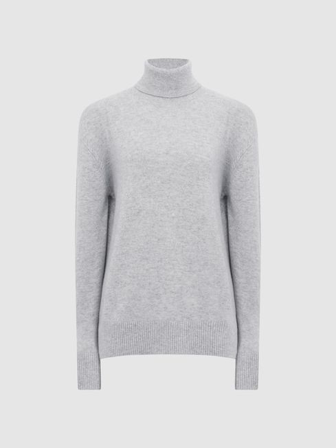 Reiss Grey Marl Chloe Cashmere Roll Neck Jumper | Reiss (UK)