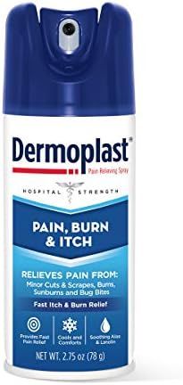 Amazon.com: Dermoplast Pain, Burn & Itch Relief Spray for Minor Cuts, Burns and Bug Bites, 2.75 O... | Amazon (US)