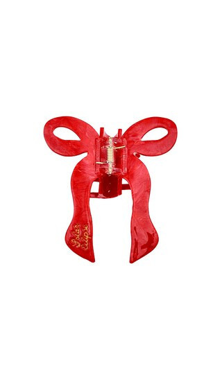 Solar Eclipse Hand-painted Coquette Bow Claw Hair Clip in Red. | Revolve Clothing (Global)