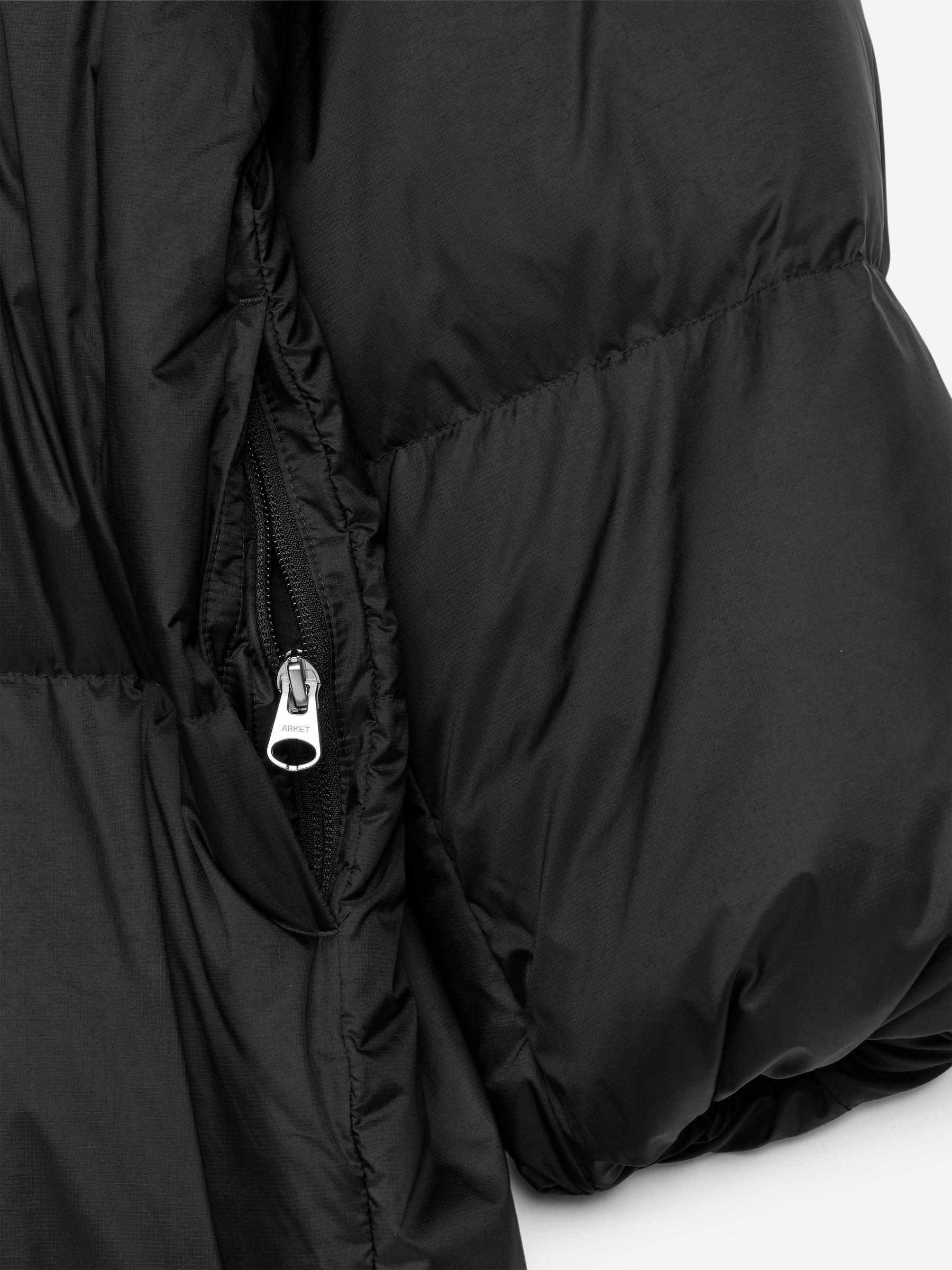 Upcycled Down Long Coat – Black – Women – ARKET GB | Arket UK