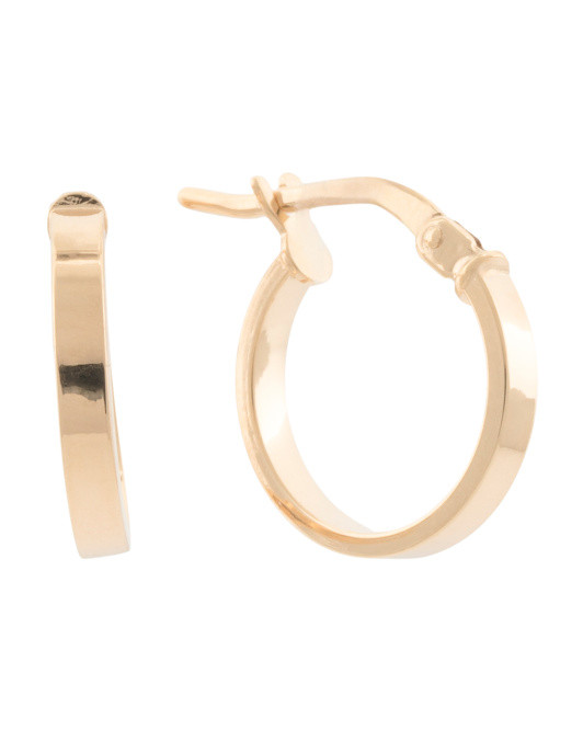 Made In Italy 14kt Gold Roma Hoop Earrings | TJ Maxx