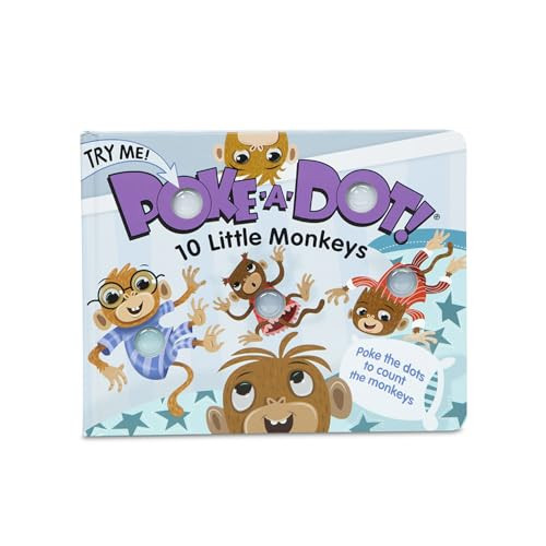 Melissa & Doug Children's Book - Poke-a-Dot: 10 Little Monkeys (Board Book with Buttons to Pop) - FSC Certified | Amazon (US)